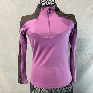 Girls Purple UA Half Zip Pullover